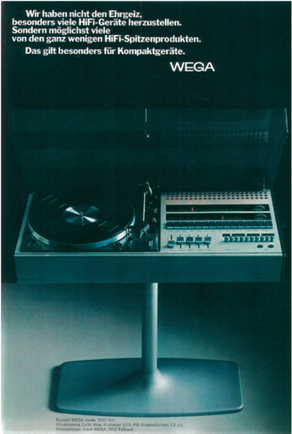 Wega studio 3220 hifi, 1971.