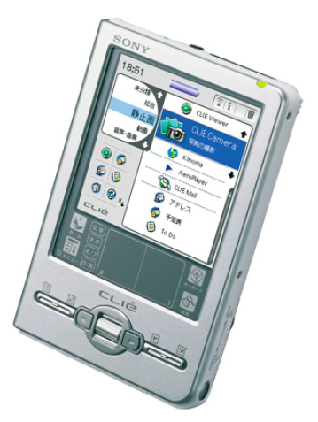 Sony Clio PEG-TJ37 mit Scrollwalze.