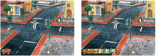 ›Das Verkehrslernspiel – Fred und das Flaschenfahrrad‹, CD-ROM. Illustration von Theo Kerp, © Tivola Publishing GmbH, www.tivola.de.