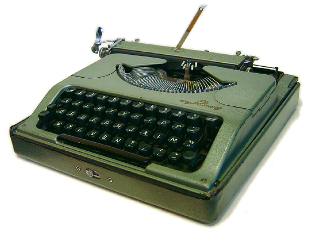 Rooy, französische Schreibmaschine mit AZERTY-Tastatur, 1958 (Foto: Richard Polt).